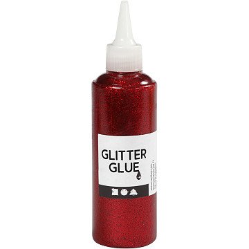 Glitzerkleber Rot, 118 ml