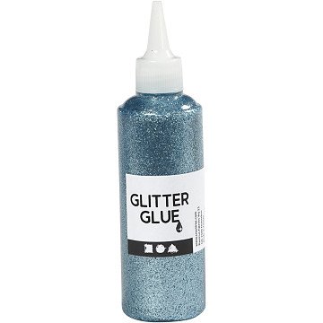 Glitzerkleber Hellblau, 118 ml