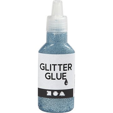 Glitzerkleber Hellblau, 25ml