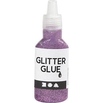 Glitterlijm Paars, 25ml