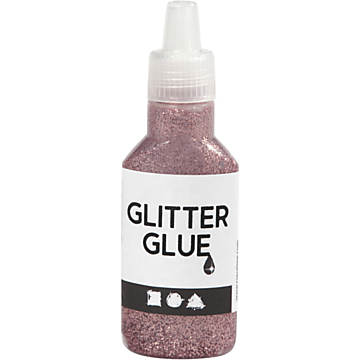 Glitter Glue Pink, 25ml