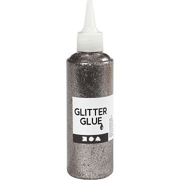 Glitzerkleber Silber, 118ml