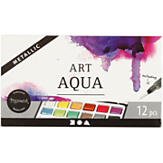 Art Aqua Watercolor Paint Metallic, 12 Colors