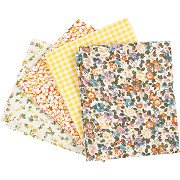 Patchwork Fabric Yellow 45x55cm, 4 pcs.