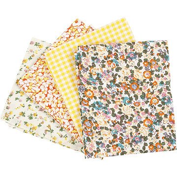 Patchwork Fabric Yellow 45x55cm, 4 pcs.