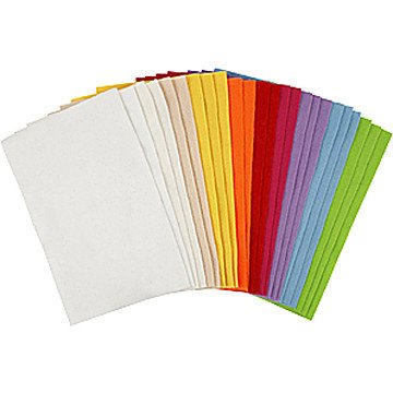 Hobby-Filz, verschiedene Farben, 24 Blatt