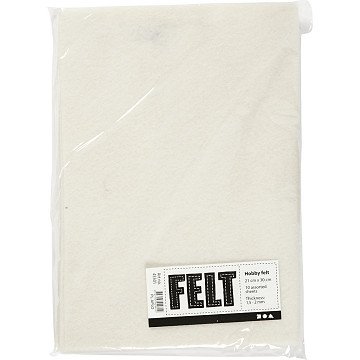 Hobby felt Off-white A4, 10 sheets