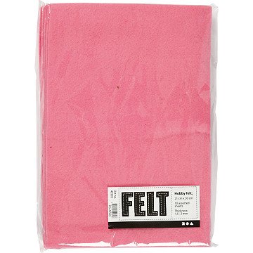 Hobby Filz Pink A4, 10 Blatt