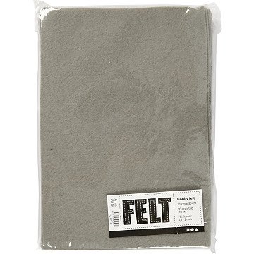 Hobby Filz Grau A4, 10 Blatt