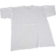 T-shirt White with Round Neck Cotton, 7-8 years