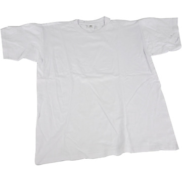T-shirt White with Round Neck Cotton, Size S