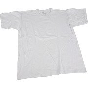 T-shirt White with Round Neck Cotton, Size M