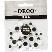 Wackelaugen Glow in the Dark Selbstklebend, 30 Stk.