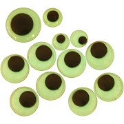 Googly Eyes Glow in the Dark Selbstklebend, 30 Stück.