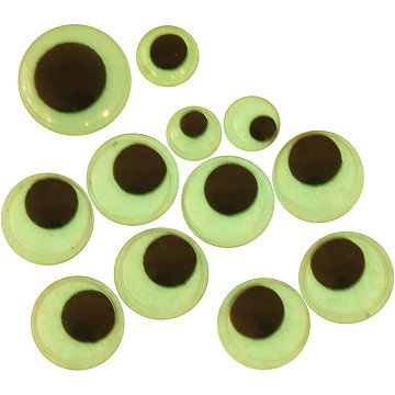 Googly Eyes Glow in the Dark Selbstklebend, 30 Stück.