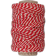 Cotton cord Red/white, 50m