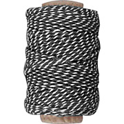 Cotton cord Black/White, 50m