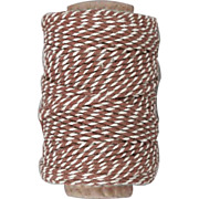 Cotton cord Brown/White, 50m