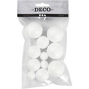 Styrofoam Balls White, 12 pcs.