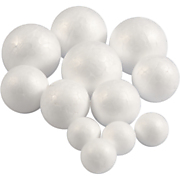 Styrofoam Balls White, 12 pcs.