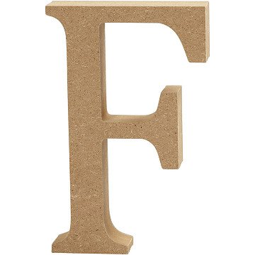 Buchstabe F MDF 13cm, 1Stk.