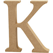 Letter K MDF 13cm, 1pc.