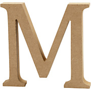Letter M MDF 13cm, 1pc.