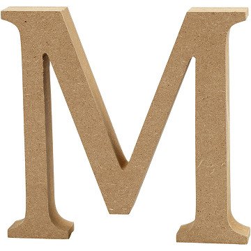 Buchstabe M MDF 13cm, 1Stk.