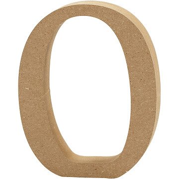 Letter O MDF 13cm, 1pc.