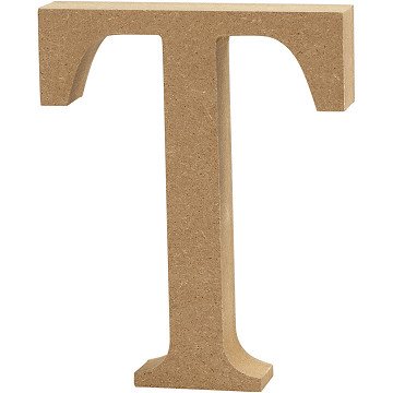 Letter T MDF 13cm, 1pc.