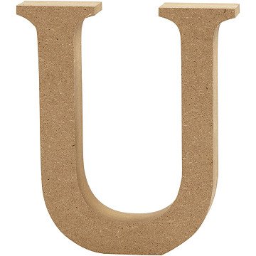 Letter U MDF 13cm, 1pc.