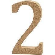 Number 2 MDF 13cm, 1pc.