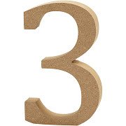 Number 3 MDF 13cm, 1pc.