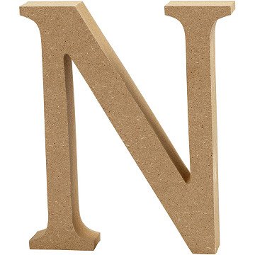 Buchstabe N MDF 8cm, 1Stk.