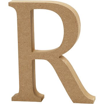 Buchstabe R MDF 8cm, 1Stk.