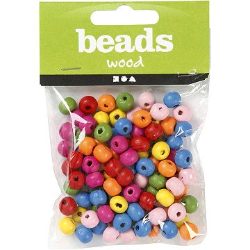 Wooden Beads Mix 8mm, 90pcs.