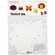 Fantasy masks White, 5pcs.