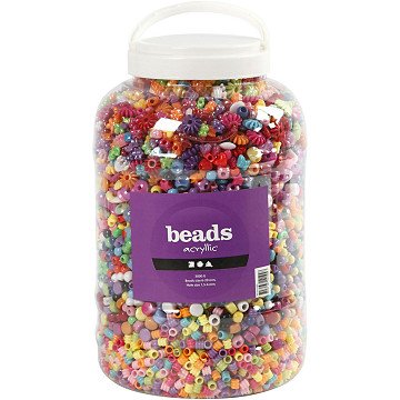 XL Bucket with Plastic Beads, 8100 pcs.