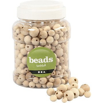 Wooden Beads Natural, 530 pcs.