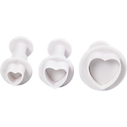 Cutters with Stamp Heart, 3 pcs.