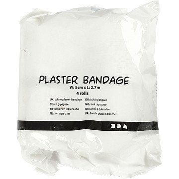 Gipsverband 4 Rollen, 2,7m pro Rolle