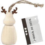 Wooden Reindeer Pendant