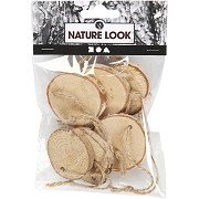 Wooden Disc with Hanging Cord, 7 pcs.