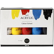 Pigment Art Acrylic Paint Primary Colors, 5x75ml