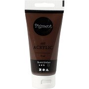 Pigment Art Acrylic Paint Burnt Umber Brown, 75ml