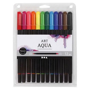 Aquarellmarker Standardfarben, 12 Stück.