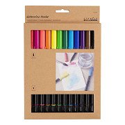 Double-sided Watercolor Marker Standard Colors, 12 pcs.