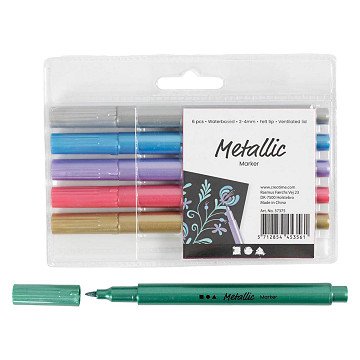 Markers Metallic, 6 pcs.