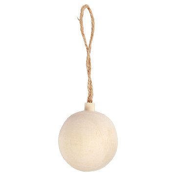 Christmas Ball Hanger Wood, 4.8cm