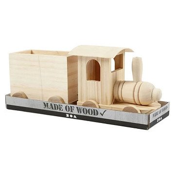 Wooden Train with Wagon